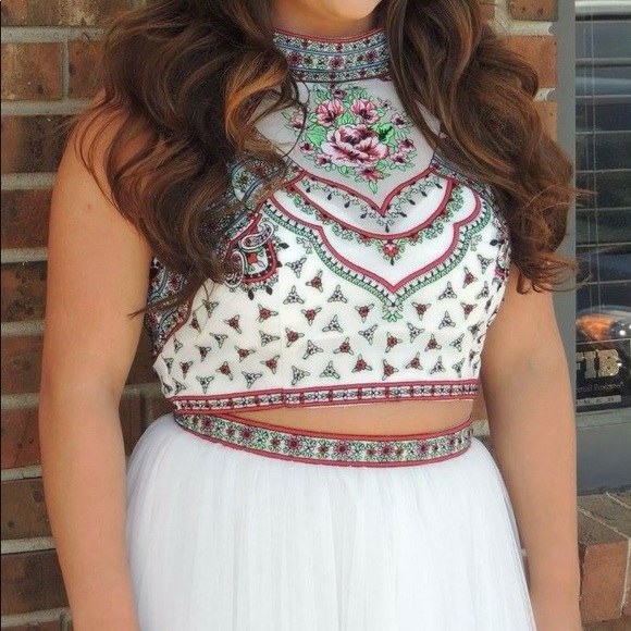 Sherri Hill #50075 Bohemian Embroidered Prom Dress,Wedding, Formal,Quinceanera - Picture 4 of 11